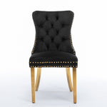 ZUN Furniture,Modern, High-end Tufted Solid Wood Contemporary Velvet Upholstered Dining Chair with 45655685