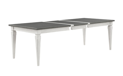 ZUN ACME Katia Dining Table, Gray & Weathered White Finish DN02273