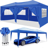 ZUN 10'x20'Pop Up Canopy Outdoor Portable Party Folding Tent with 6 Removable Sidewalls + Carry Bag + 81146003