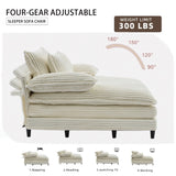 54.75" W Oversized Chaise Lounge Chair,Fluffy Cushioned Sofa Bed,Deep W1628P252010