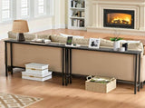 2 Pack 39.4" Narrow Console Sofa Table with Power Outlets and USB Ports, Long 49566916