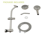 Multi Function Dual Shower Head - Shower System with 4.7" Rain Showerhead, 8-Function Hand Shower, W124362277