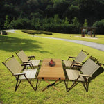 ZUN Multi-Function Foldable and Portable Dining Set, 1 Dining Table & 4 
Folding Chairs, Indoor and 24892457