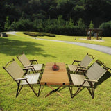 ZUN Multi-Function Foldable and Portable Dining Set, 1 Dining Table & 4 
Folding Chairs, Indoor and 24892457