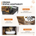 ZUN Litter Box Enclosure for 2 Cats.Cat Litter Box Furniture,Enclosed Cat Litter Boxes,Cat Furniture W1687P170692