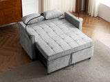 56.9" Loveseat Sofa Pull-out Sofa Bed Sleeper Sofa with a Reversible Backrest Cushion, Side Pockets, N719P208853E