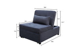 Folding Ottoman Sofa Bed Dark Gray W2297P216458