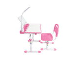 Desk and Chair Set Set with Adjustable Height, 40-Degree Tiltable Children Desktop, LED Light, 27939528