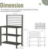 Outdoor Kitchen Island with Storage, Aluminum Kitchen Storage Island Kitchen Food Prep Table with W1859P171908