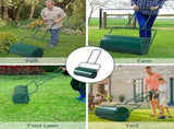 24in Lawn Roller Iron Cylindrical Garden North America Black 78420413