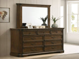 Maderne Traditional Wood Panel 6 pieces King Bed set with Dresser, Mirror, Two Nightstands, Chest T2574P204904