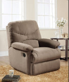 Light Brown Recliner with Pillow Top Armrest B062P215432