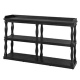 Console with 3-Tier Open Storage Spaces And Roman Column Effect Support Legs,Narrow Sofa Entry W1445P162737