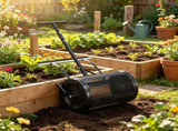 24" Wide Compost & Peat Moss Spreader, Height Adjustable 24.4"-26.4", Durable Lightweight Lawn & 09660392