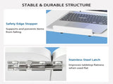 Adjustable Overbed Table with Wheels, Mobile Rolling Laptop Desk, Tilting Bedside Table for Laptop, 91817234