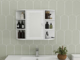 Bathroom Medicine Cabinet with Mirror, Wall Mounted Bathroom Cabinet with Mirror Door, 6 Open 89992700