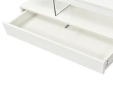 LED Coffee Table with Storage, Modern Center Table with 2 Drawers and Display Shelves, Accent 23639426