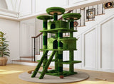 Large 70.87in Cat Tree W/2 Private Condos,3 Perches&Hanging Hammock,Skin-Friendly Short Plush&No W1578P447622