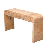 U_STYLE Modern Entryway Table with Burl Wood Veneer,Suitable for Entryway, Hallway, Living Room, N711P216235D