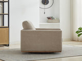 30.7"W Square Upholstered 360&deg Swivel Accent Chair and Comfy Single Sofa Chair with a Weathered W3118P439418