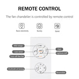 ZUN 20''Industrial 5-Blade Ceiling Fan with remote control ,5 ABS Blades small size ceiling fan W159268318