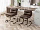 Milos Upholstered 26-inch Counter Height Stools, Set of 2, Antique Brown T2574P245861