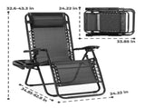 2-Pack Zero Gravity Lounge Chairs,Folding Recliners with Pillow & Cup Holder for Outdoor Patio, 08669378