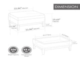 33.86"W Upholstered Wood Base Storage Ottoman With Reversible Lid Coffee Table, Foot Stool Square W3118P283463