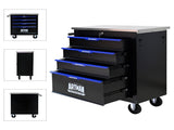 4 DRAWERS MULTIFUNCTIONAL TOOL CART WITH WHEELS-BLACK W1102P182231