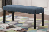 ZUN Biony Fabric Dining Bench with Nailhead Trim, Blue T2574P164610