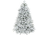 HOMCOM 7.5 ft Artificial Frosted Christmas Tree with Realistic Branches, Wide Full Spruce Holiday W2225P485592