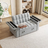 65-inch 3-in-1 foldable large-sized computer desk sofa bed, modern velvet double sofa, sofa bed with W2564P305744