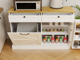 Kitchen Trash Can Storage Cabinet with 2 Drawers & 1 Tilt Out Trash Cabinet & 1 door with storage W282P190996
