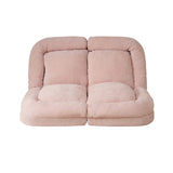 Convertible Fold-Out Double Sofa Bed,Pink W244P289258