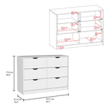 Basilea 4 Drawers Dresser, 2 Cabinets -White B07092139