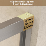 44-48" x 72" Tempered Glass with Explosion Proof Film, Aluminum Frame Double Sliding Shower Door, W1675P288830