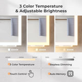 White Particleboard LED Mirror Cabinet , Acrylic Frame, 1 Door, 4 Shelves, with Time & 64671895
