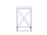 Glossy White and Chrome Accent Table B062P145497