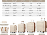 Luggage Sets 6 Piece with Duffel Bags, Hardside Expandable Suitcases with Spinner Wheels TSA Lock, 95031045
