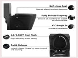 1.1/1.60 GPF Dual-Flush One Piece Toilet, Water-Saving Elongated Comfort Height Floor Mounted, Soft W1920P385350