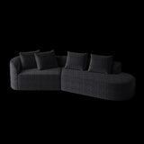 Modern Upholstered Oversized Sectional Sofa, 112-Inch Chenille 4-Seater Extra Deep & Wide Seat W834P323320
