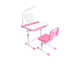 Desk and Chair Set Set with Adjustable Height, 40-Degree Tiltable Children Desktop, LED Light, 27939528