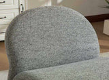 24.8 " Wide Modern Upholstered Armless Chair with Storage Ottoman, Chenille Accent Chair for Living W3098P451469