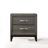 Weathered Grey 2-Drawer Nightstand B062P209015