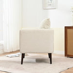 ZUN Barrel Chair, Chenille Accent Chair, Fabric Armchair Club Chair,Upholstered Arm Chair with Solid W1028P188580