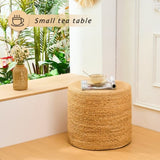 Handmade Woven Foot Stool Natural Water Hyacinth Ottoman for Home Decor & Seating 73348920