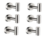6-Pack Wall-Mounted Stainless Steel Bathroom Towel Hooks/Coat Hooks for Bathroom, Bedroom, Kitchen 85291023