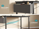 47" Computer Desk with Metal Frame, Waterproof Surface and Storage Bag Perfect for Office Use, 11258543