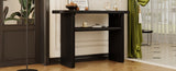 ZUN TREXM Elegant Minimalist Console Table with Rounded Edges and Sturdy Shelf Design for Entryway, N715P195554B