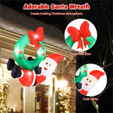 4ft Inflatable Santa Wreath Christmas Decor 5 LED Lights , IP44 Waterproof 90175772